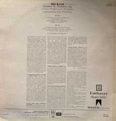 Bartók* / The London Philharmonic Orchestra London Philharmonic Orchestra John Pritchard – Concerto For Orchestra LP