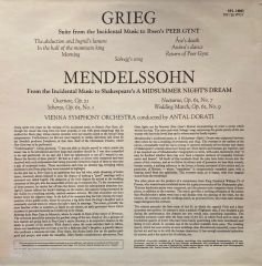 Grieg* / Mendelssohn*, Wiener Symphoniker, Antal Dorati – Peer Gynt Suiten 1-2 / Ein Sommernachtstraum LP