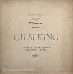 Beethoven*, Gieseking*, Herbert Von Karajan, Philharmonia Orchestra – Concerto No. 5 En Mi Bémol Majeur, Op. 73 - L'Empereur LP