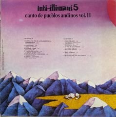 Inti-Illimani* – Inti-Illimani 5 - Canto De Pueblos Andinos Vol. II LP