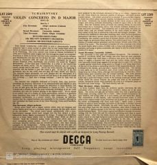 Ruggiero Ricci, Sir Malcolm Sargent, Tchaikovsky*, The New Symphony Orchestra* – Concerto For Violin In D Major, Opus 35 LP