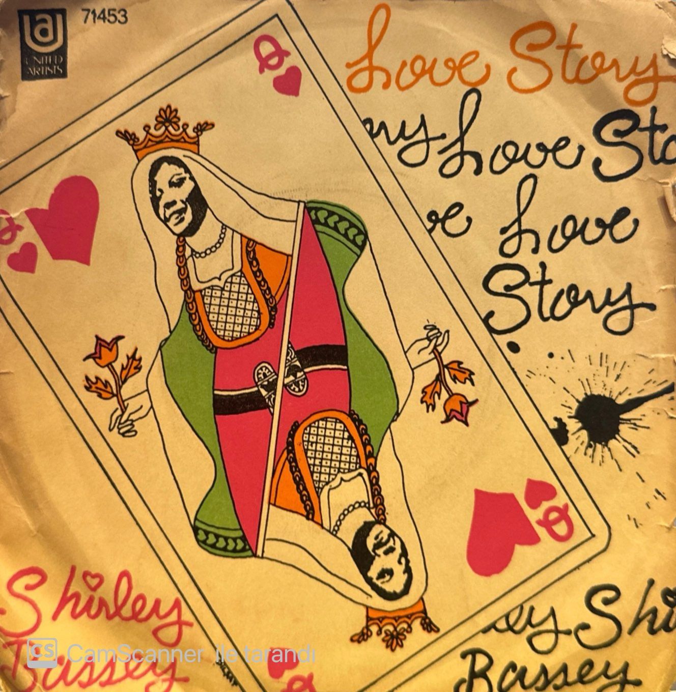 Shirley Bassey - Love Story / For The Love Of Him 45'lik
