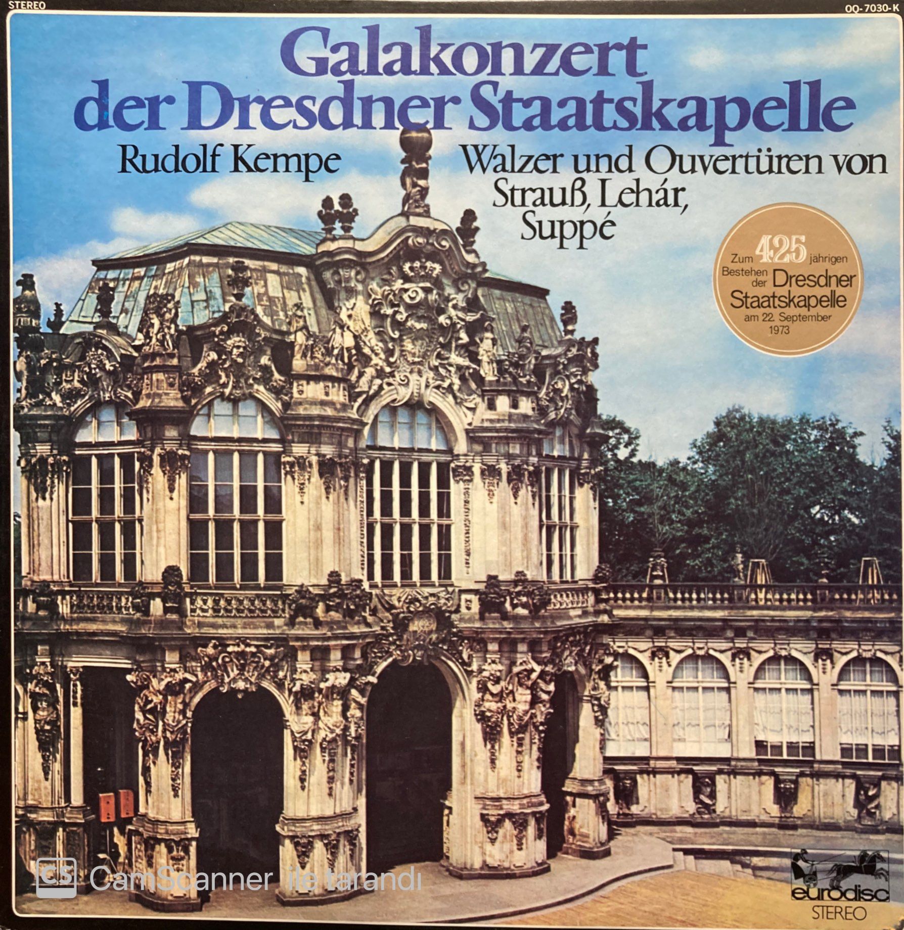 Rudolf Kempe - Galakonzert  der Dresdner Staatskapelle LP
