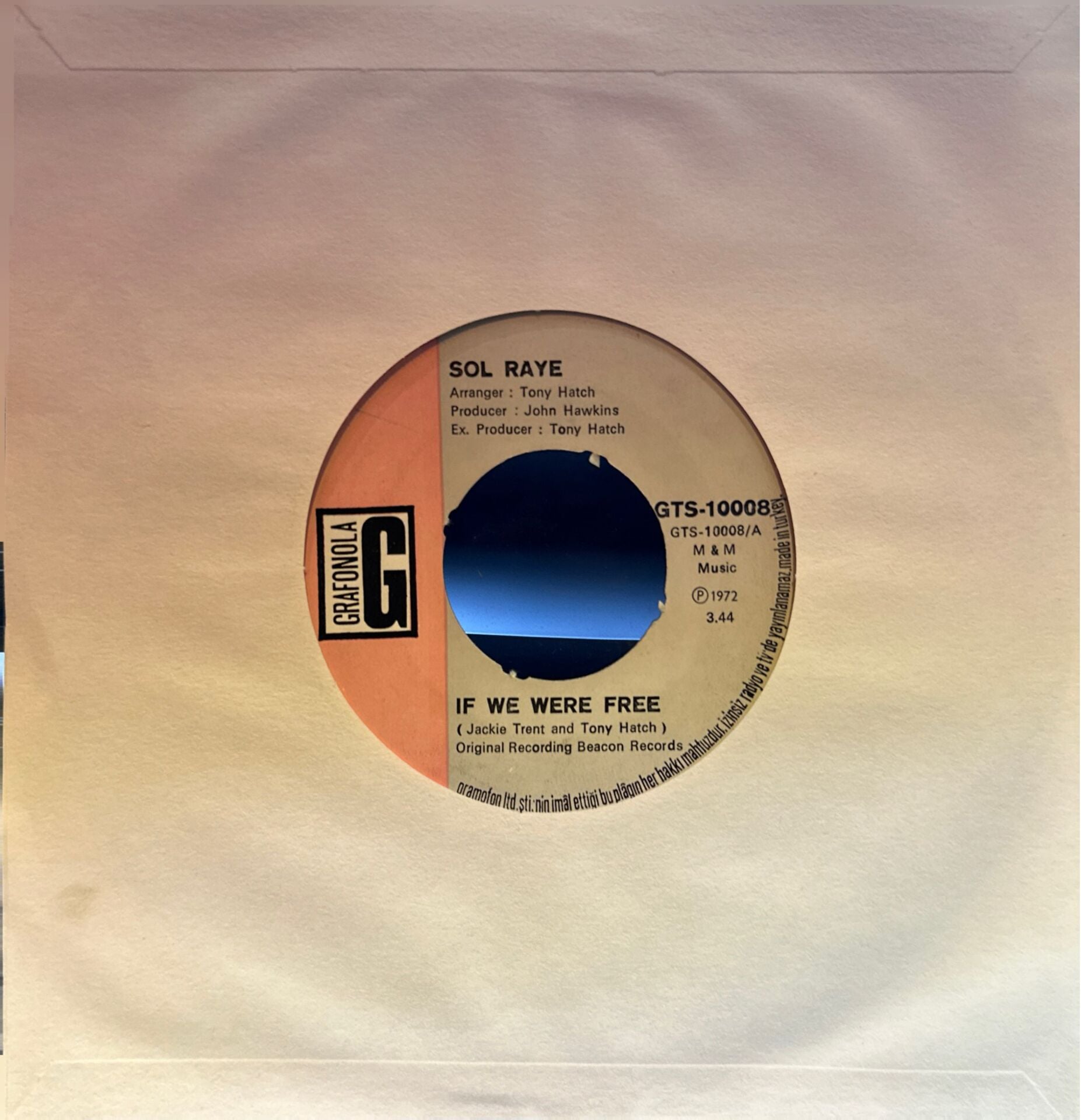Sol Raye – If We Were Free / Night Flight To London 45'lik