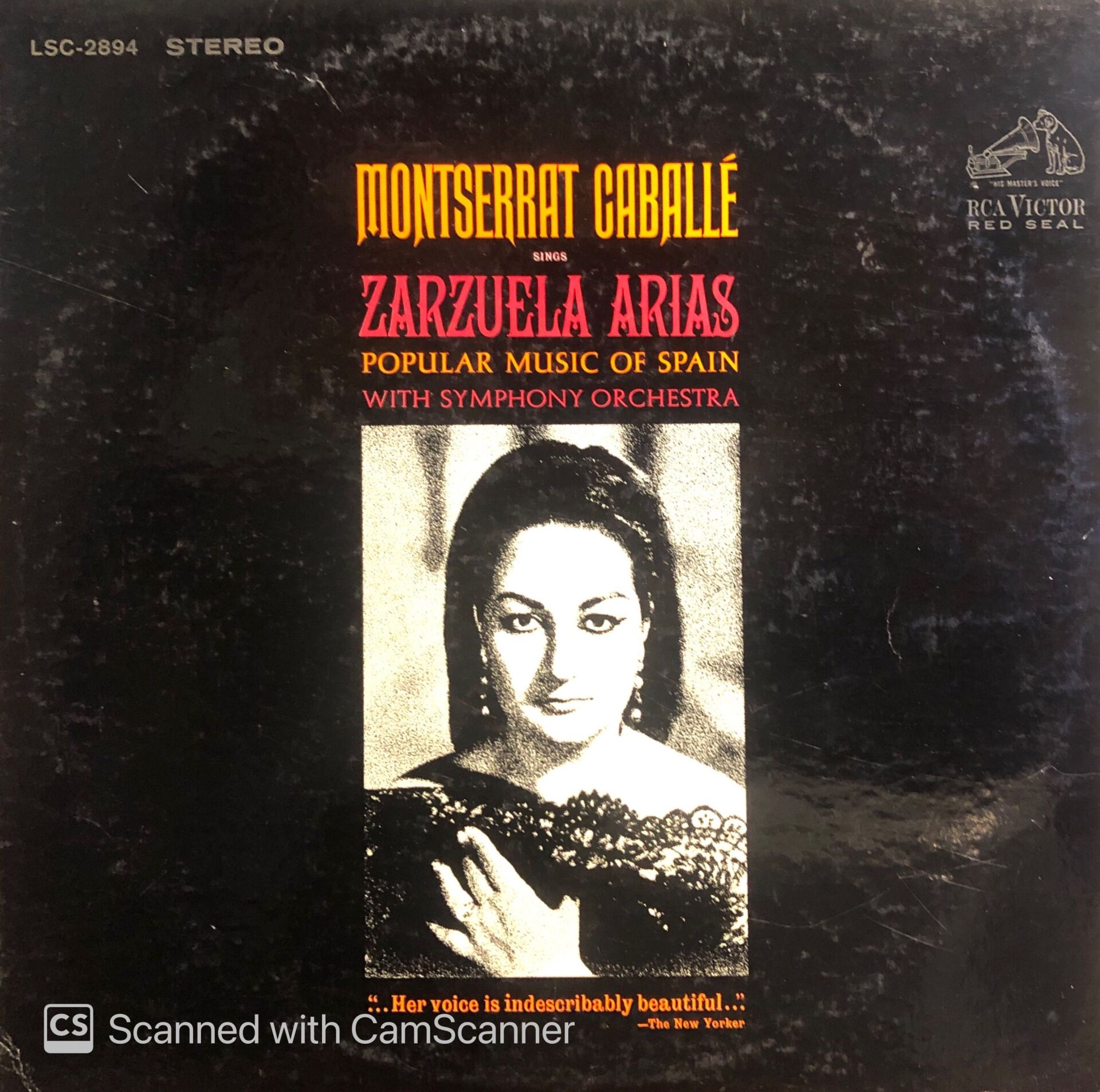 Montserrat Caballé – Zarzuela Arias (Popular Music Of Spain) LP