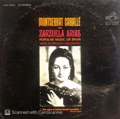 Montserrat Caballé – Zarzuela Arias (Popular Music Of Spain) LP