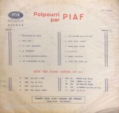 Edith Piaf – Potpourri Par Piaf - Her Most Recent Continental Successes Sung In French (Recorded In Paris) LP