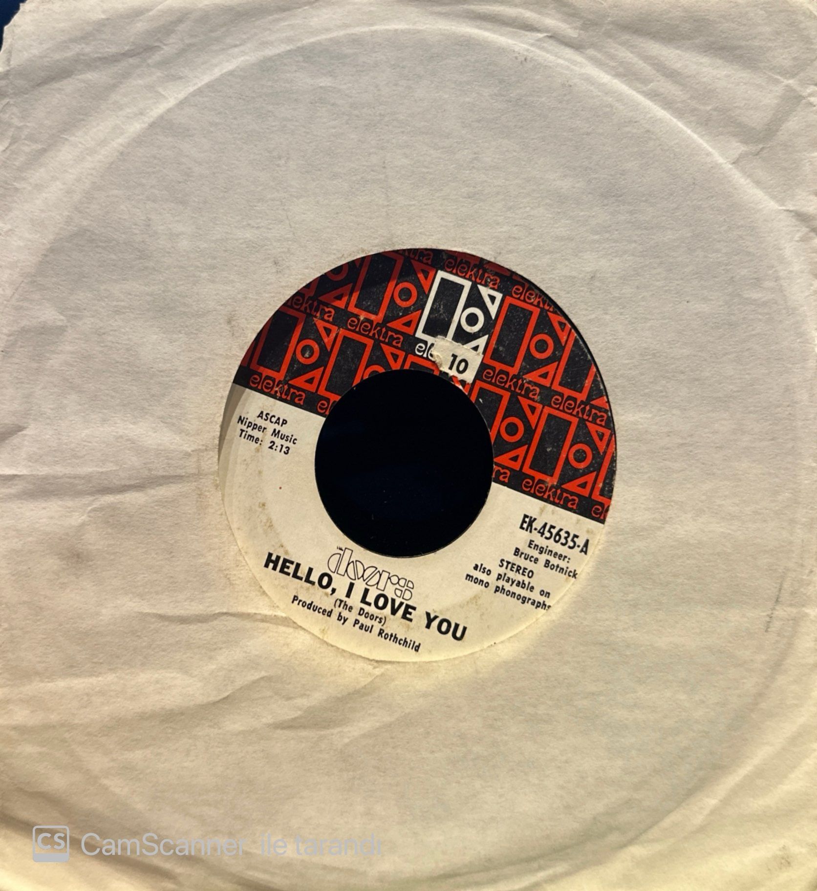 The Doors – Hello, I Love You / Love Street 45'lik