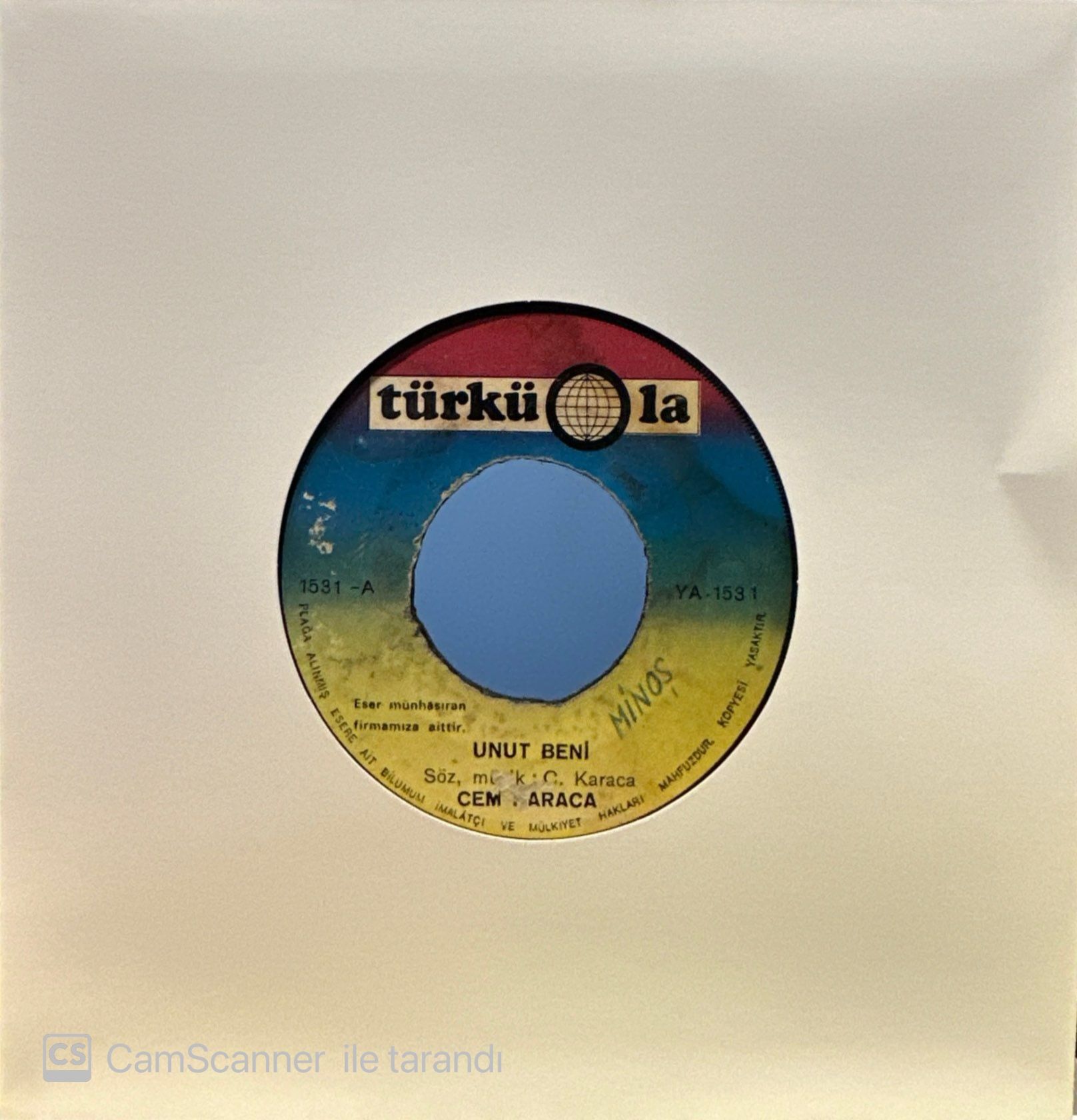 Cem Karaca - Unut Beni / Adsız 45'lik