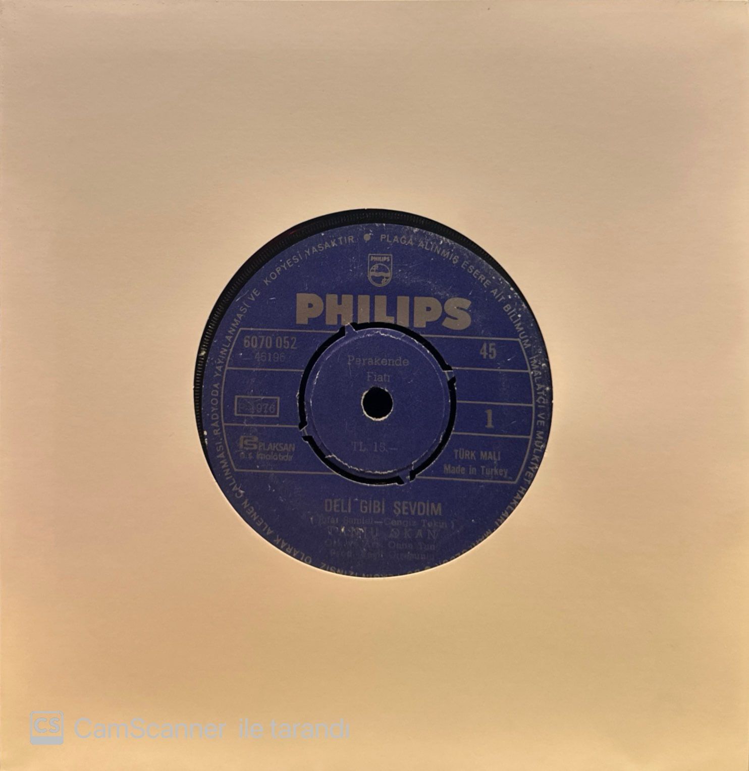 Tanju Okan - Deli Gibi Sevdim / Yıldönümü 45'lik