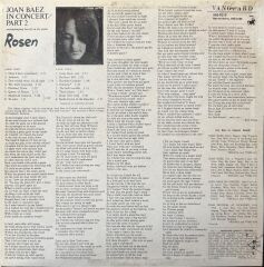 Joan Baez – Joan Baez In Concert Part 2 LP