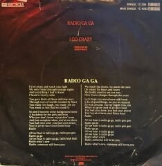 Queen - Radio Ga Ga / I Go Crazy 45'lik