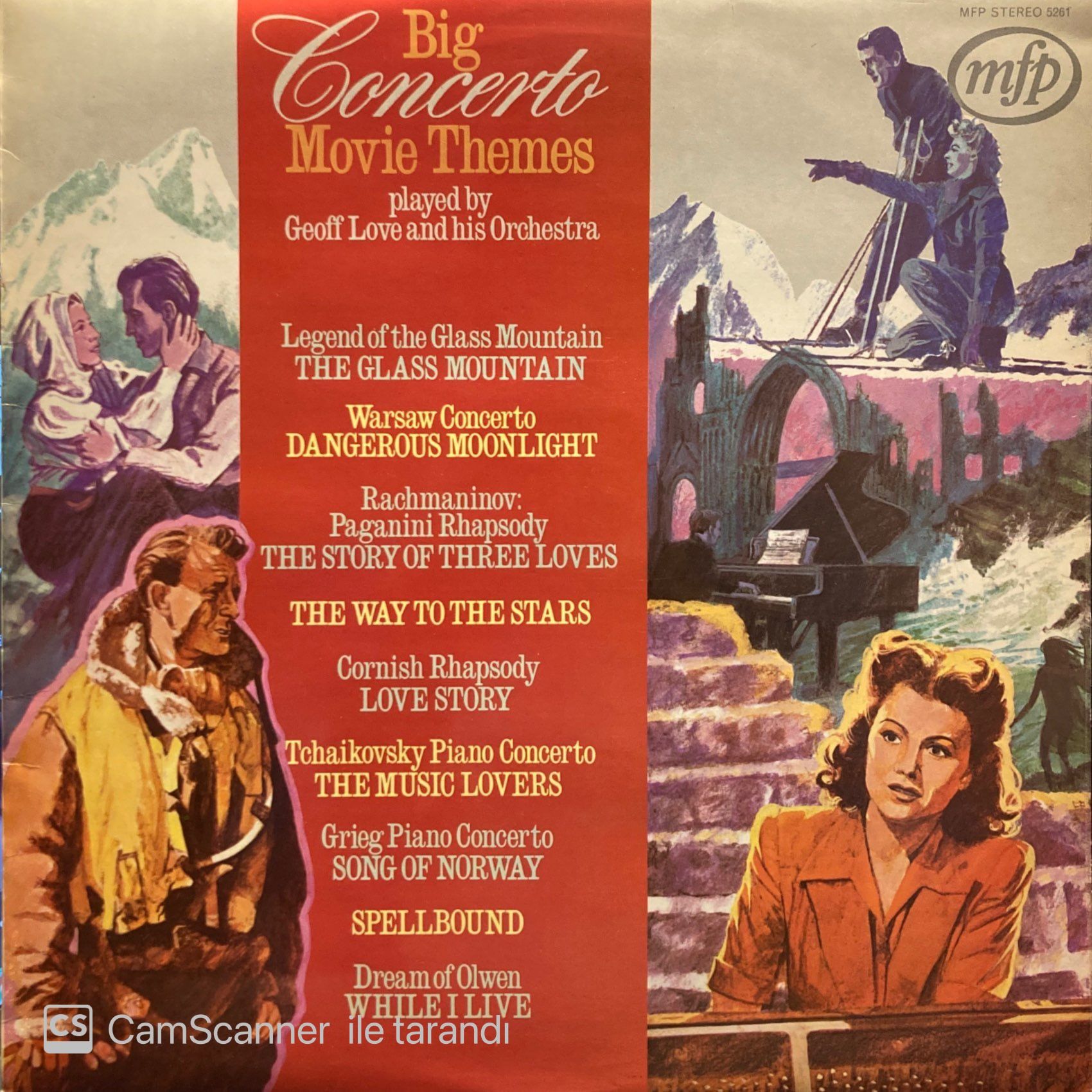 Geoff Love And His Orchestra* – Big Concerto Movie Themes LP