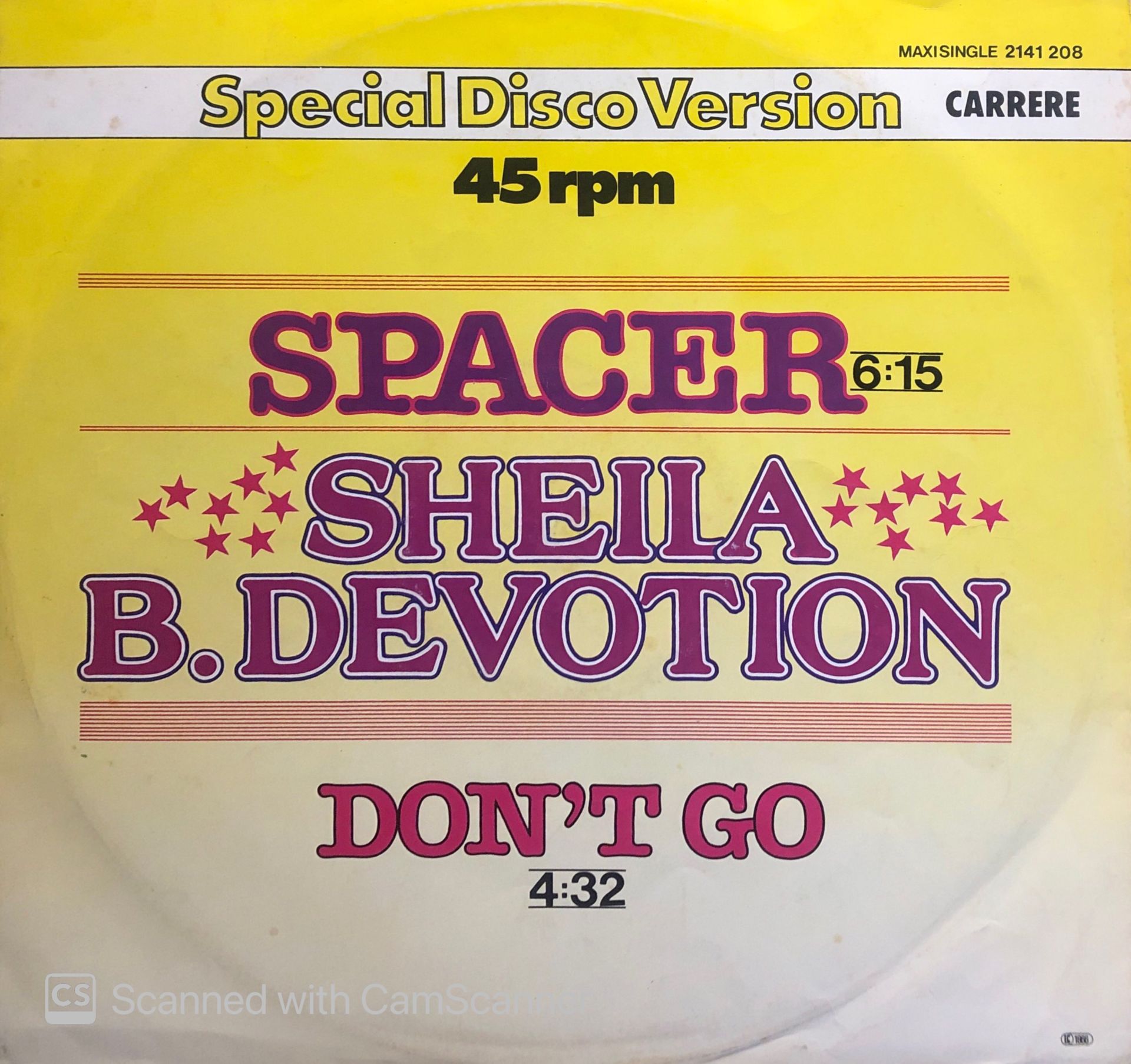 Sheila B. Devotion – Spacer / Don't Go MAXI