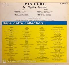 Vivaldi, Vienna State Opera Orchestre Dir: Scherchen – Les Quatre Saisons LP