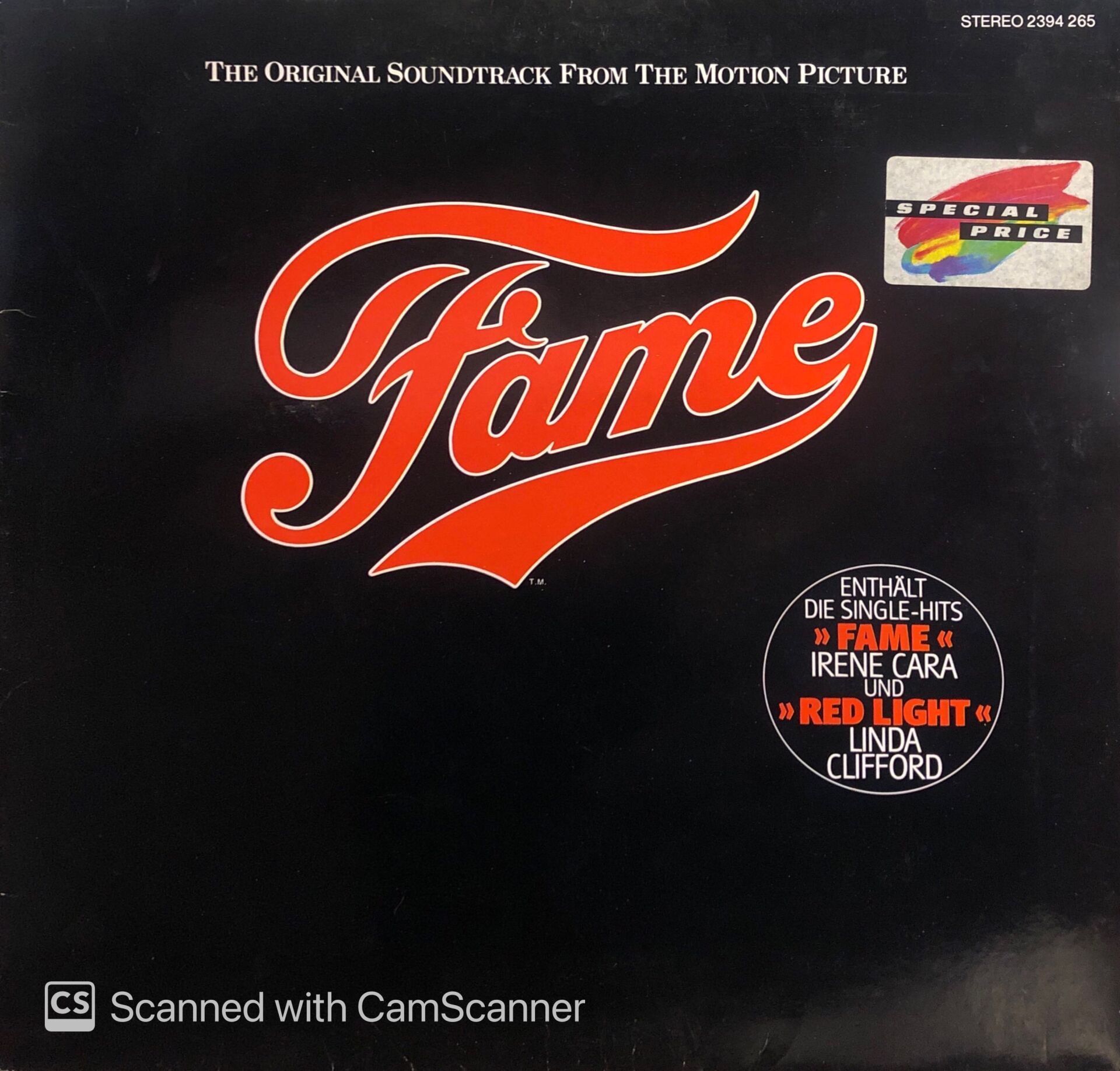 Fame (Original Soundtrack From The Motion Picture) LP