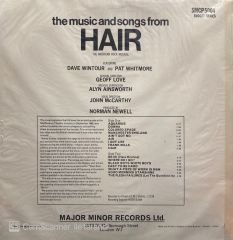 Geoff Love Featuring Dave Wintour And Pat Whitmore – The Music And Songs From Hair LP