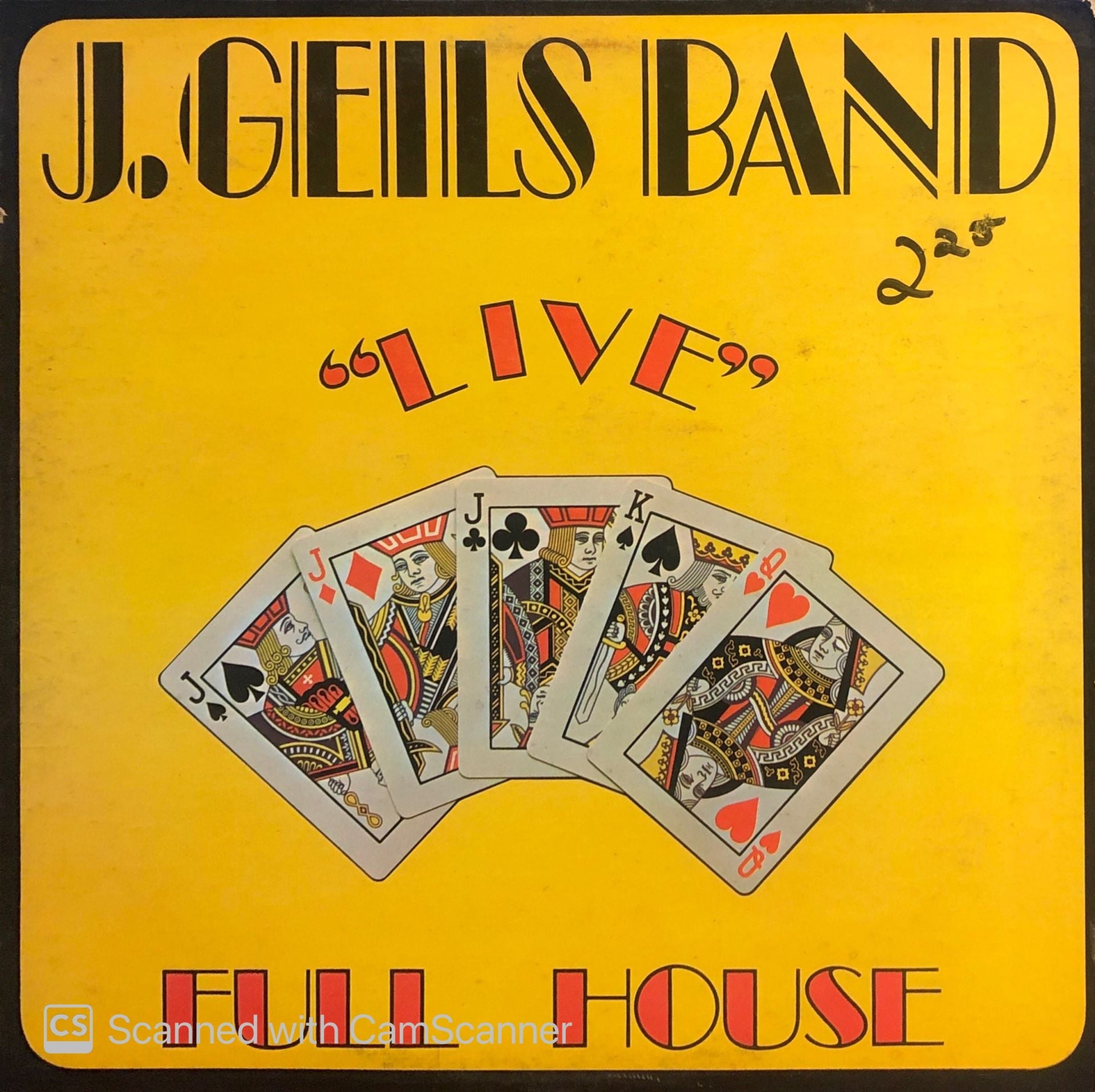 The J. Geils Band – ''Live'' Full House LP