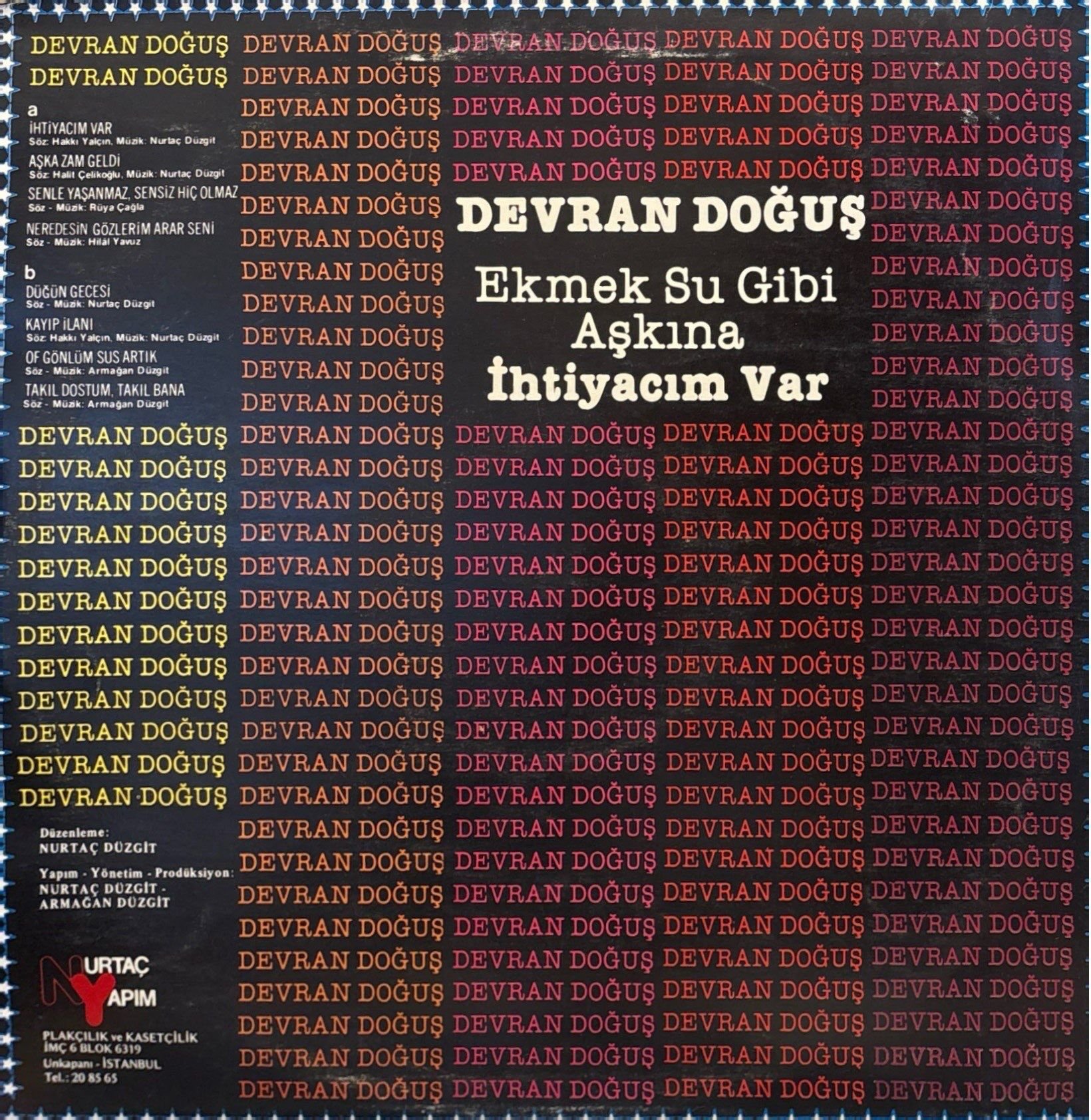 Devran Doğuş – Ekmek Su Gibi Aşkına İhtiyacım Var LP
