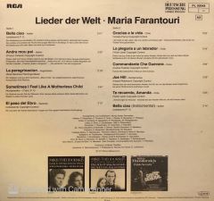 Maria Farantouri – Lieder Der Welt LP