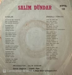 Salim Dündar - Aynalar / Anadolu Türküsü 45'lik