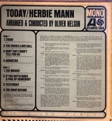 Herbie Mann – Today! LP