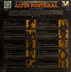XV. Antalya Uluslararası Sanat Şenliği Altın Portakal Şarkı Yarışması LP