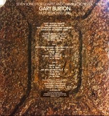Gary Burton – Seven Songs For Quartet And Chamber Orchestra LP