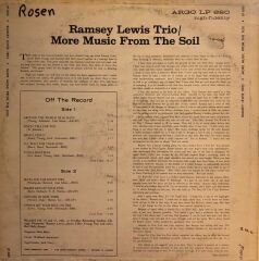 The Ramsey Lewis Trio – More Music From The Soil LP