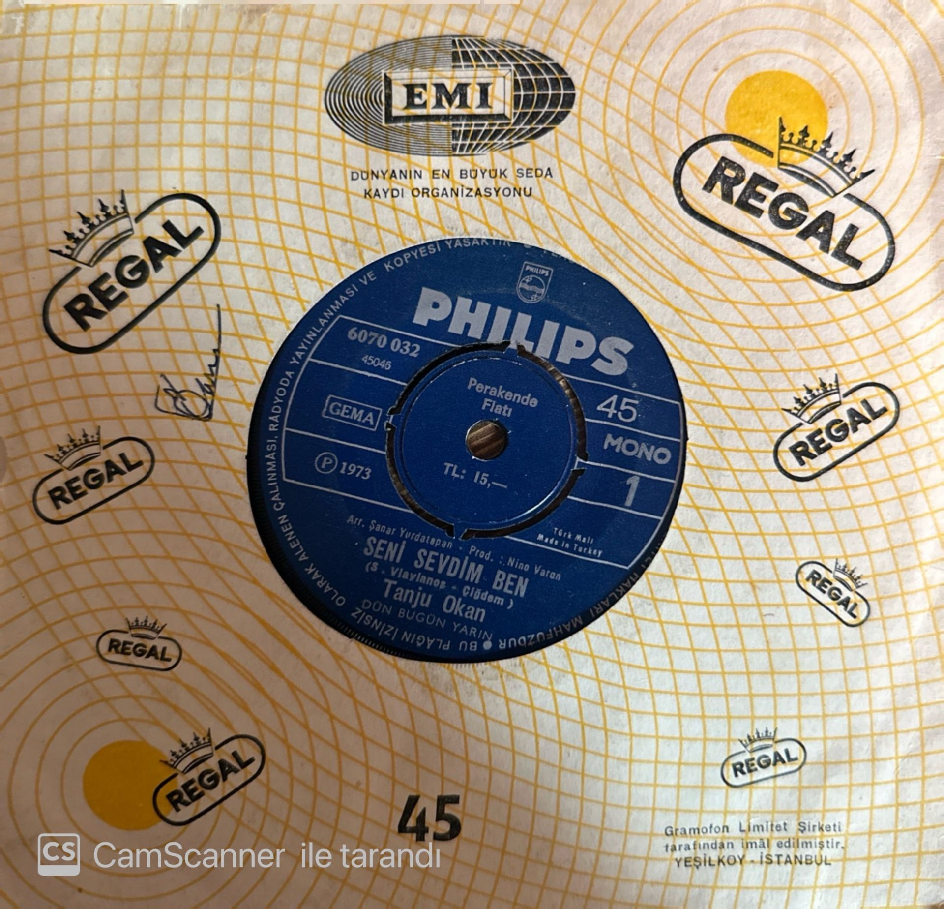 Tanju Okan - Seni Sevdim Ben / Güzel Yok mu İnsafın 45'lik