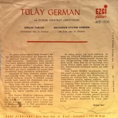 Tülay German - Burçak Tarlası / Mecnunum Leylamı Gördüm 45'lik