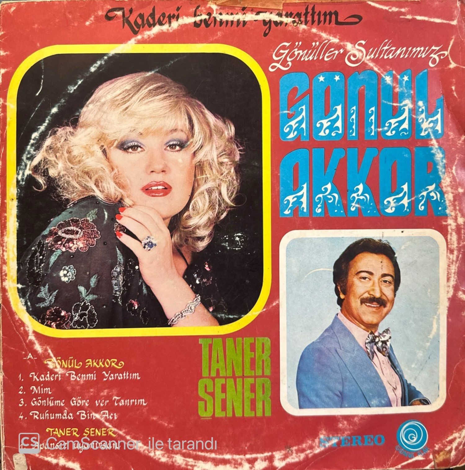 Müzeyyen Senar, Gönül Akkor, Taner Şener, Güneri Tecer, Mustafa Yolaşan LP